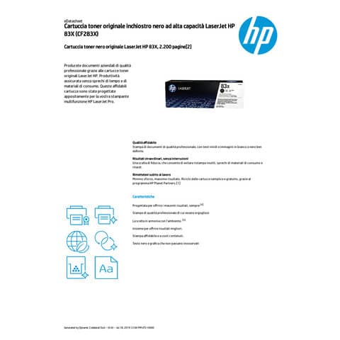 Toner 83X HP nero  CF283X